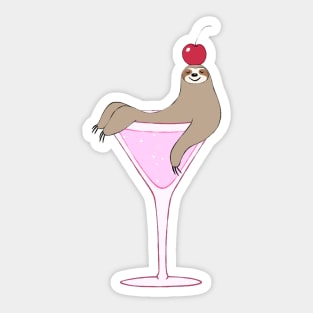 Sloth Cocktail Sticker